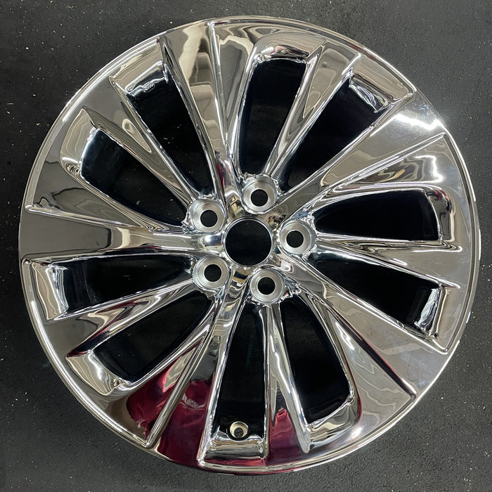 19" LS500 18-24 , 19x8, , swept spoke Original OEM Wheel Rim - Angle View