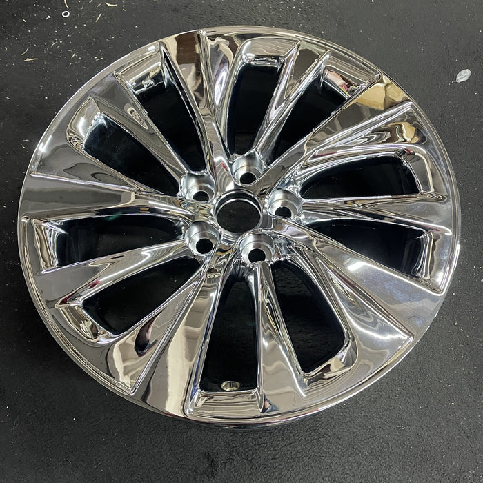 19" LS500 18-24 , 19x8, , swept spoke Original OEM Wheel Rim - Side Profile