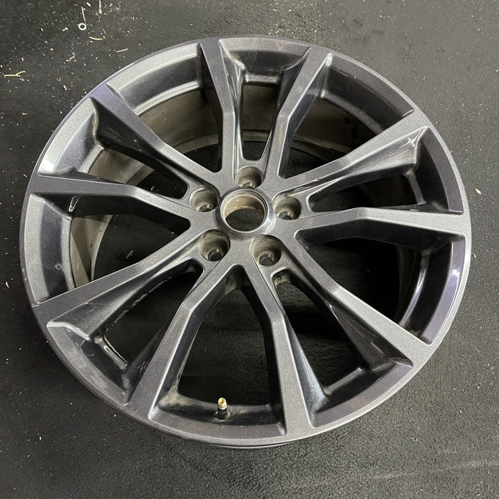 20" EXPLORER 17-19 20x8.5, , 10 spoke, , dark gray Original OEM Wheel Rim - Side Profile