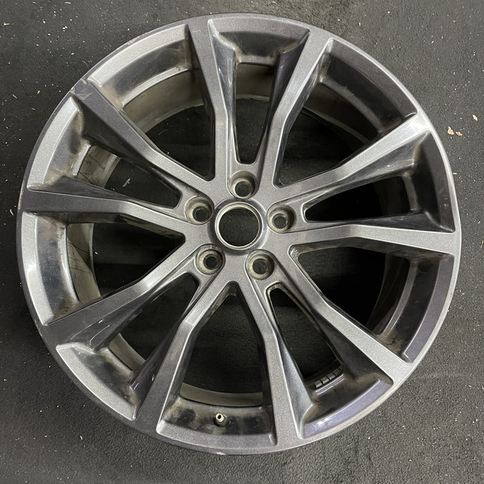 20" EXPLORER 17-19 20x8.5, , 10 spoke, , dark gray Original OEM Wheel Rim - Angle View