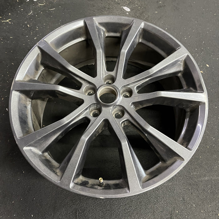 20" EXPLORER 17-19 20x8.5, , 10 spoke, , dark gray Original OEM Wheel Rim - Side Profile