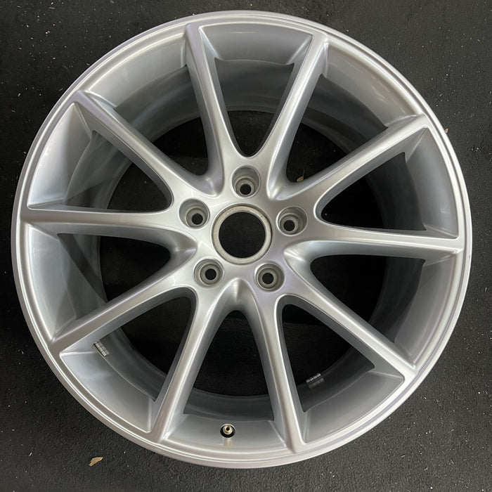 20" PORSCHE CAYENNE 19-24 20x10.5, 10 spoke, 64mm offset Original OEM Wheel Rim - Angle View
