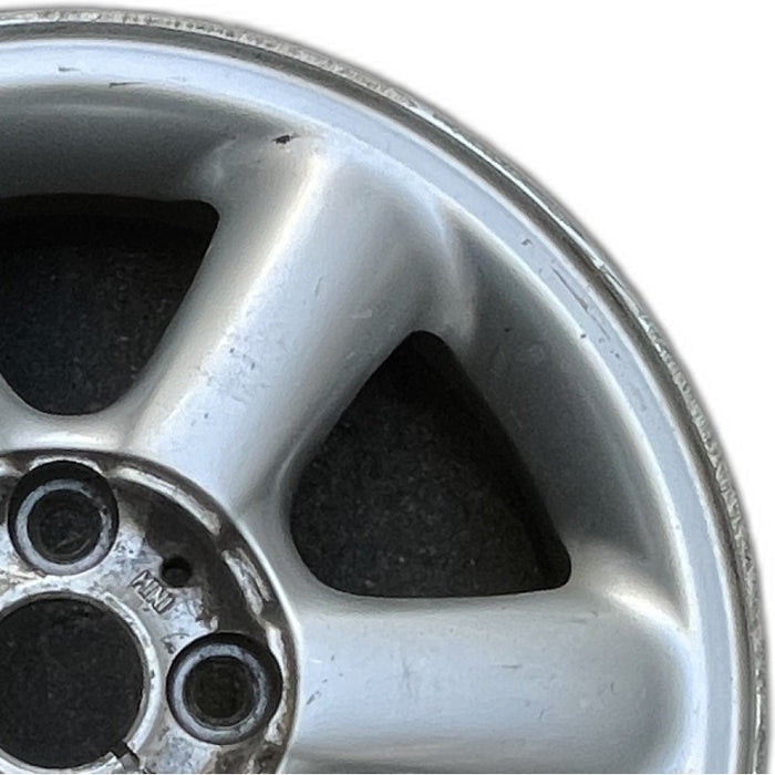 15" CLUBMAN 08-14 15x5.5 alloy 6 spoke covered lug nuts silver Original OEM Wheel Rim