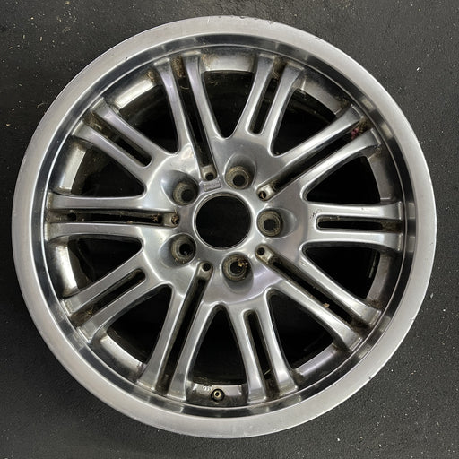 18" BMW M3 01-06 18x8 , , gunmetal silver finish Original OEM Wheel Rim - Angle View