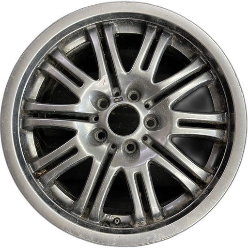 18" BMW M3 01-06 18x8 , , gunmetal silver finish Original OEM Wheel Rim - Front View