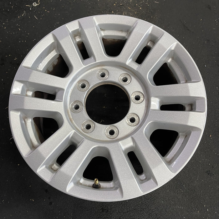 18" FORD F250SD PICKUP 17 18x8 , aluminum, 12 spoke , silver Original OEM Wheel - Side Profile