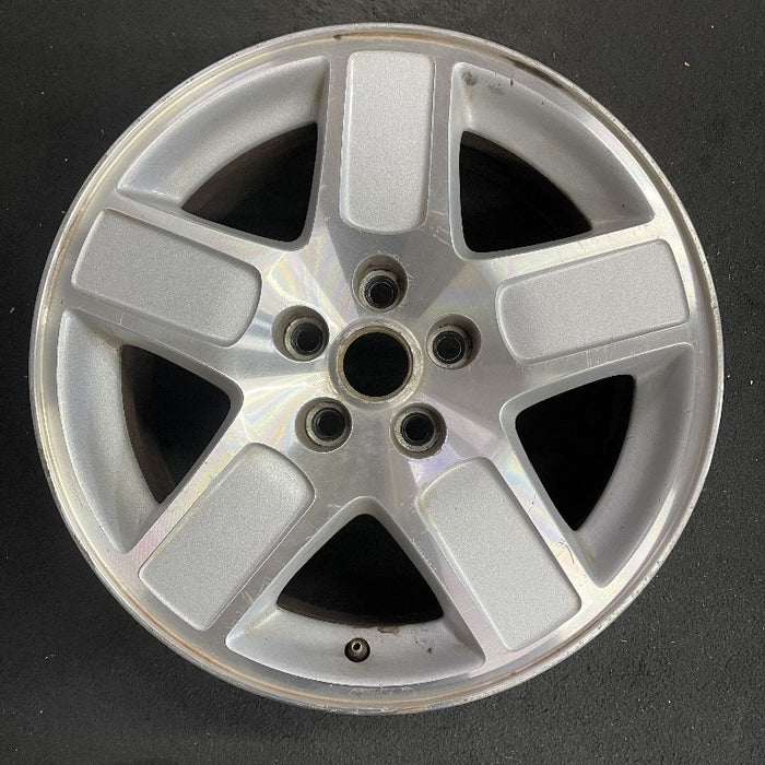 17" CHARGER 06-07 17x7 aluminum 5 spoke machined finish Original OEM Wheel Rim - Front View