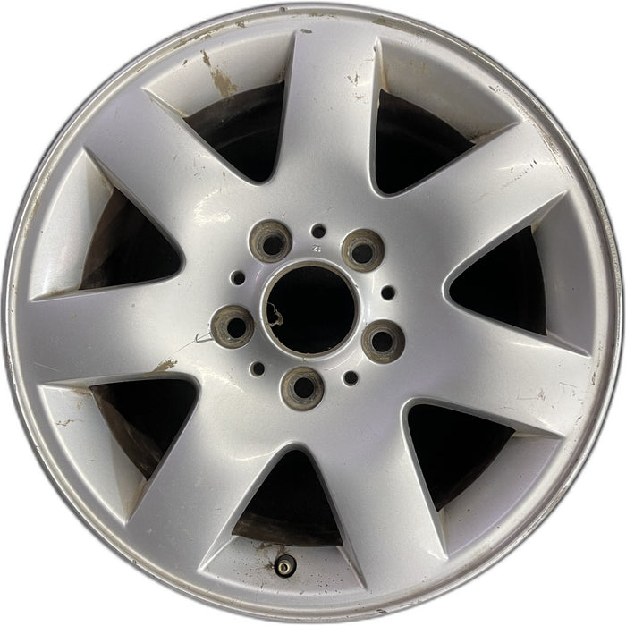 16" BMW 320i 01-05 , 16x7, alloy, 7 spoke, flat spoke Original OEM Wheel Rim - Front View