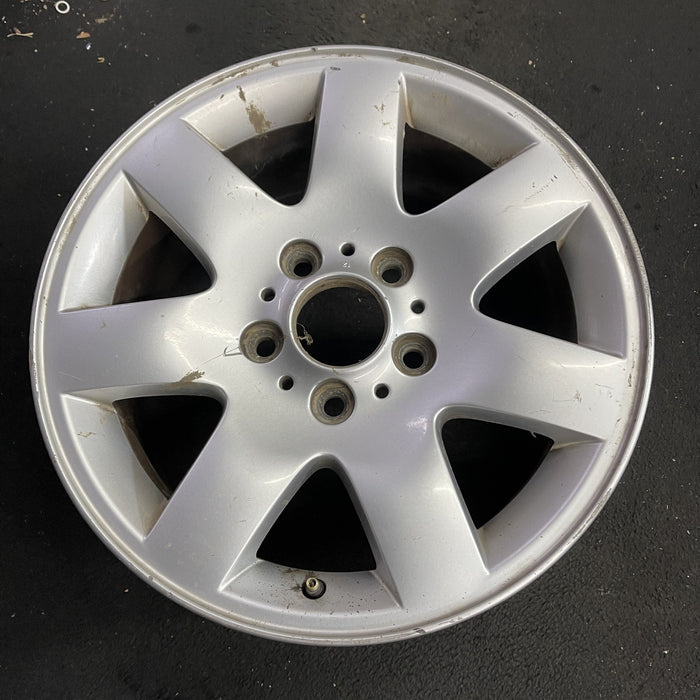 16" BMW 320i 01-05 , 16x7, alloy, 7 spoke, flat spoke Original OEM Wheel Rim - Side Profile