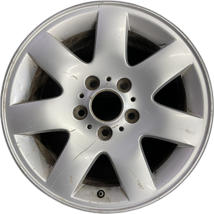 16" BMW 320i 01-05 , 16x7, alloy, 7 spoke, flat spoke Original OEM Wheel Rim - Front View