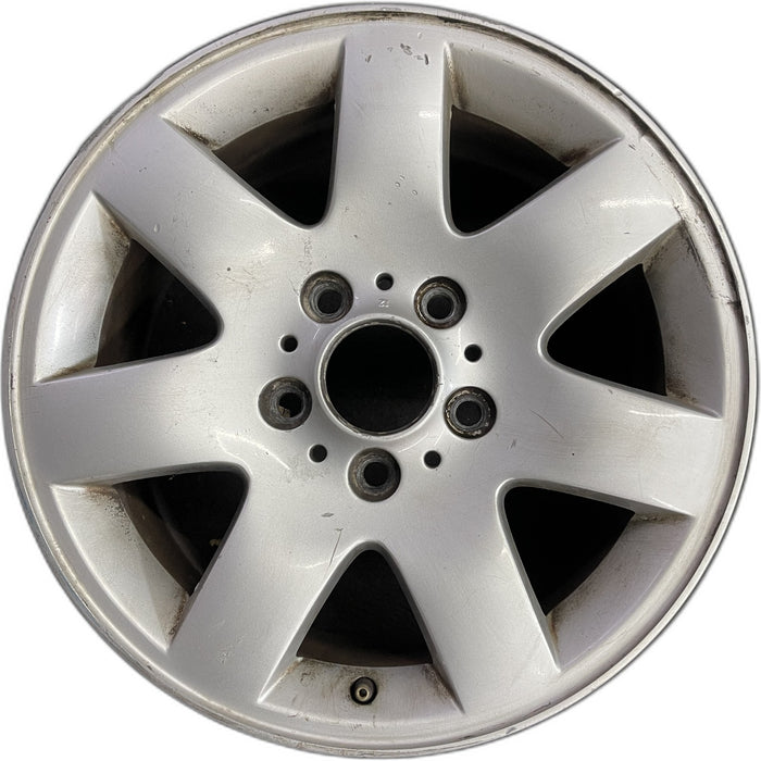 16" BMW 320i 01-05 , 16x7, alloy, 7 spoke, flat spoke Original OEM Wheel Rim - Front View