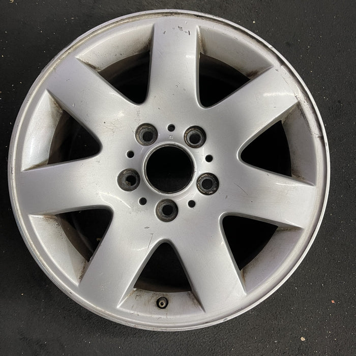 16" BMW 320i 01-05 , 16x7, alloy, 7 spoke, flat spoke Original OEM Wheel Rim - Angle View