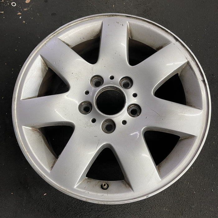 16" BMW 320i 01-05 , 16x7, alloy, 7 spoke, flat spoke Original OEM Wheel Rim - Side Profile