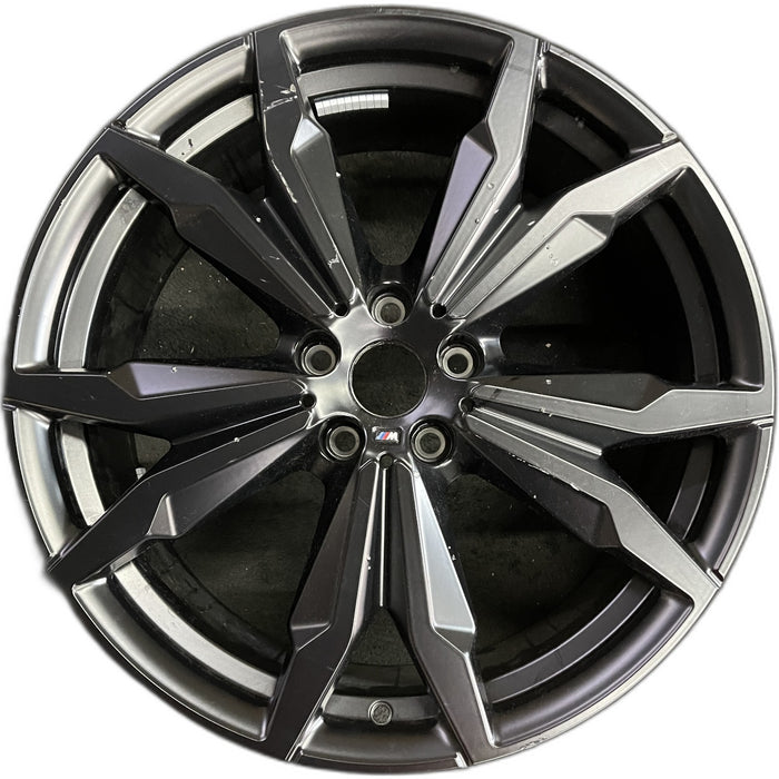 20" BMW X1 20 20x8, , w/ pockets, black pockets Original OEM Wheel Rim - Front View