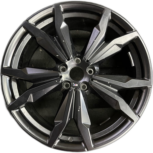 20" BMW X1 20 20x8, , w/ pockets, black pockets Original OEM Wheel Rim - Front View