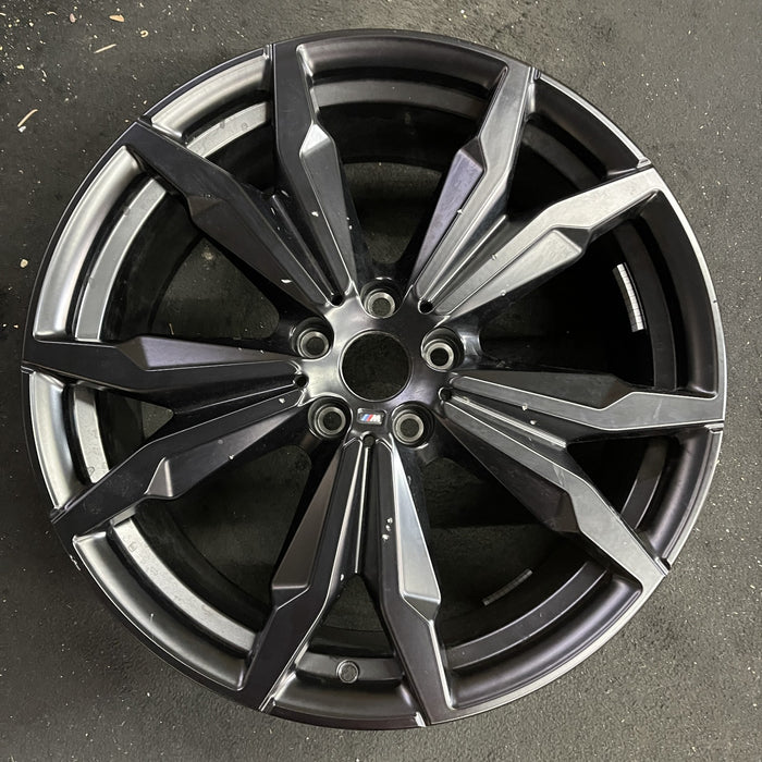 20" BMW X1 20 20x8, , w/ pockets, black pockets Original OEM Wheel Rim - Angle View
