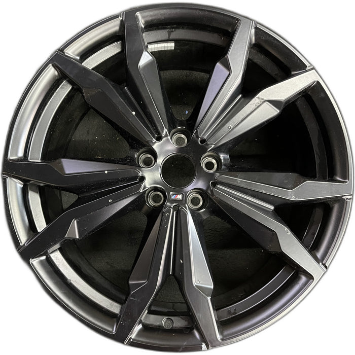 20" BMW X1 20 20x8, , w/ pockets, black pockets Original OEM Wheel Rim - Front View