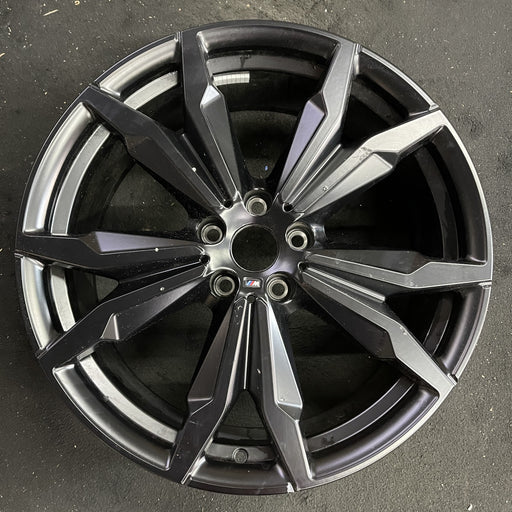 20" BMW X1 20 20x8, , w/ pockets, black pockets Original OEM Wheel Rim - Angle View