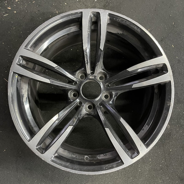 19" BMW M2 16-17 19x10 alloy 10 spoke wide spoke edge rear black Original OEM - Front View
