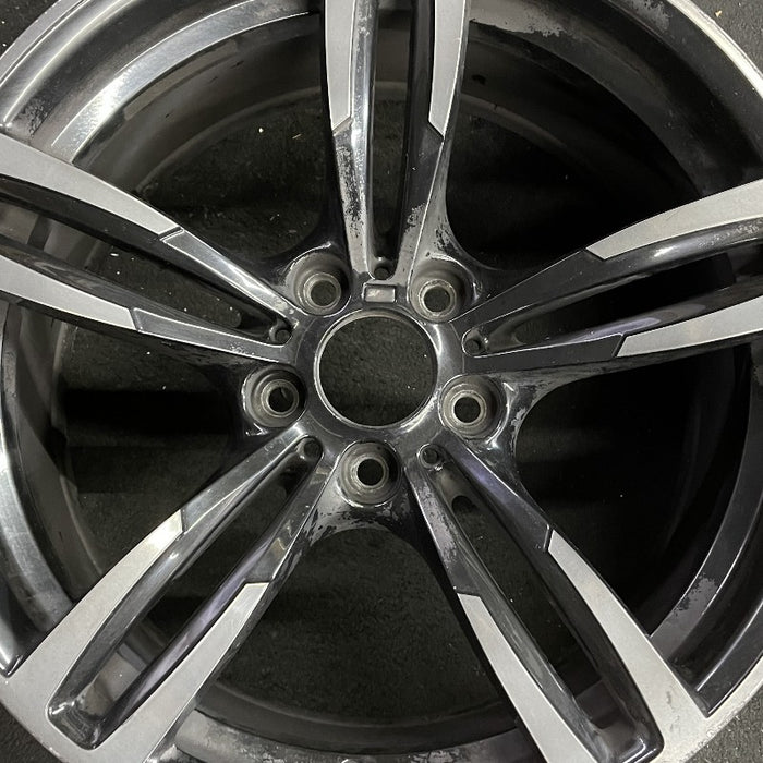 19" BMW M2 16-17 19x10 alloy 10 spoke wide spoke edge rear black Original OEM - Angle View