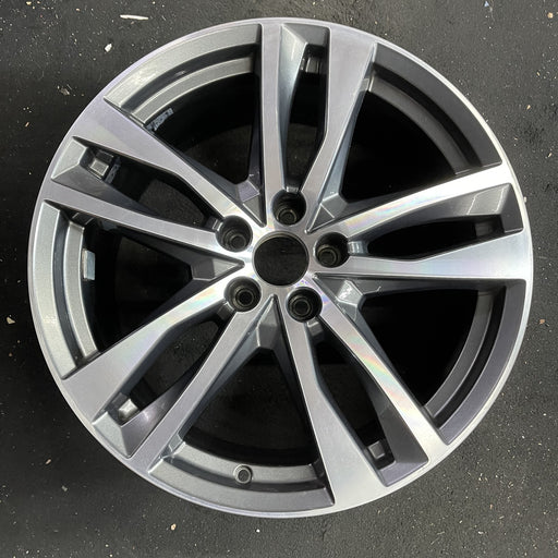 19" AUDI A6 19-20 19x8.5, 5 double spoke Original OEM Wheel Rim - Angle View