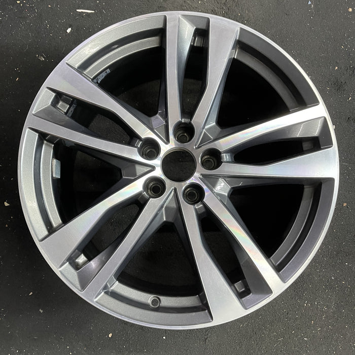 19" AUDI A6 19-20 19x8.5, 5 double spoke Original OEM Wheel Rim - Angle View