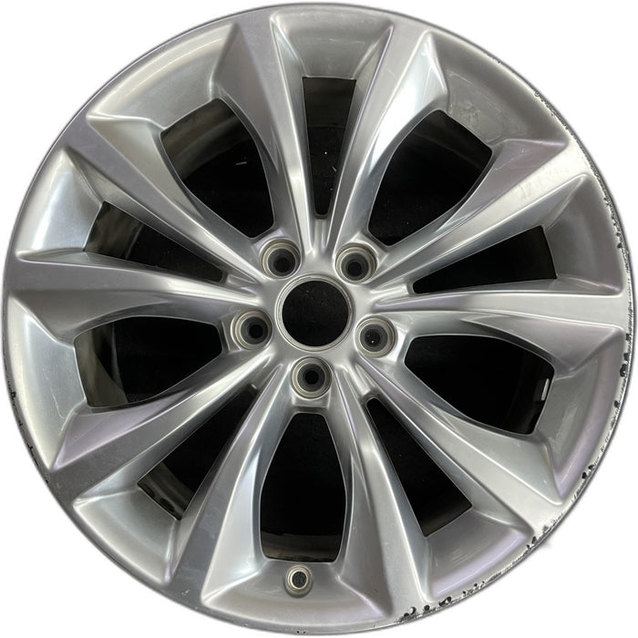 18" 200 15-16 , alloy, 18x8, , satin carbon Original OEM Wheel Rim - Front View