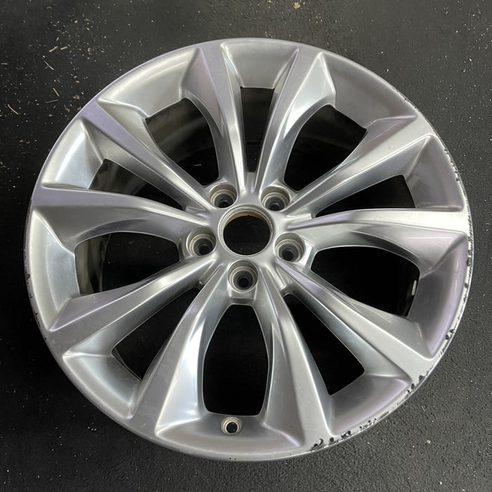 18" 200 15-16 , alloy, 18x8, , satin carbon Original OEM Wheel Rim - Side Profile