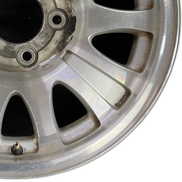 17" EXPEDITION 01-02 14mm lug 16mm hole 17x7.5 aluminum 10 triangular holes beige in pockets Original OEM Wheel Rim