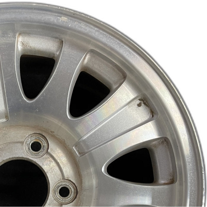 17" EXPEDITION 01-02 14mm lug 16mm hole 17x7.5 aluminum 10 triangular holes beige in pockets Original OEM Wheel Rim