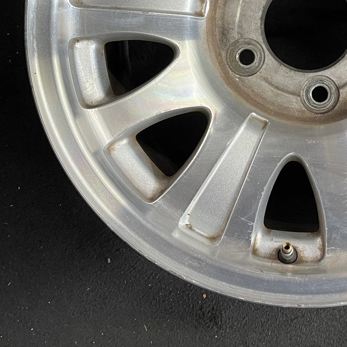 17" EXPEDITION 01-02 14mm lug 16mm hole 17x7.5 aluminum 10 triangular holes beige in pockets Original OEM Wheel Rim