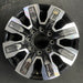 20" SIERRA 2500 PICKUP 24 20x8.5 8 spoke raised spoke machined with black - Front View