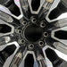 20" SIERRA 2500 PICKUP 24 20x8.5 8 spoke raised spoke machined with black - Angle View