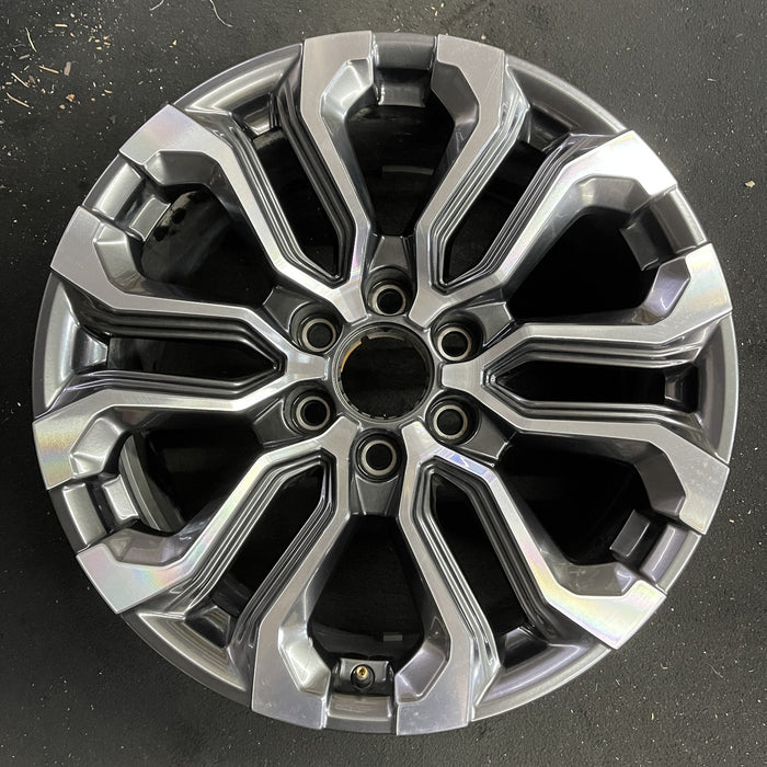 20" CANYON 23-24 20x9, machined dark gray , Y spoke Original OEM Wheel Rim - Angle View