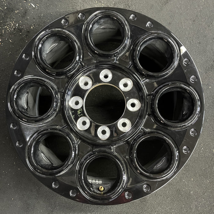 20" FORD F250SD PICKUP 23-24 20x8, , solid spoke, black, circle spoke Original - Angle View