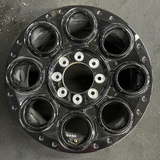 20" FORD F250SD PICKUP 23-24 20x8, , solid spoke, black, circle spoke Original - Angle View