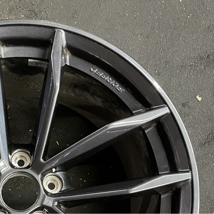 19" Z 23 19x10 alloy rear Rays forged black Original OEM Wheel Rim - Close-Up Detail