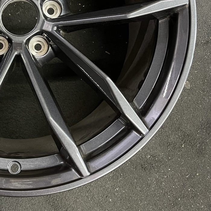 19" Z 23 19x10 alloy rear Rays forged black Original OEM Wheel Rim - Back View