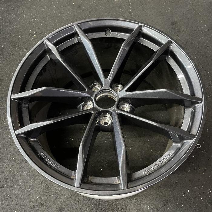 19" Z 23 19x10 alloy rear Rays forged black Original OEM Wheel Rim - View 8