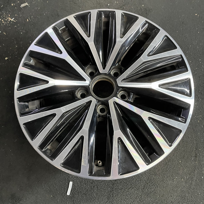 16" JETTA 19-21 16x6.5 , black pockets Original OEM Wheel Rim - Side Profile