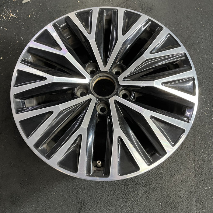16" JETTA 19-21 16x6.5 , black pockets Original OEM Wheel Rim - Side Profile