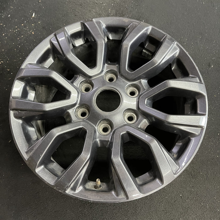 17" RANGER 19-22 17x8, , dark gray, , V spoke Original OEM Wheel Rim - Side Profile