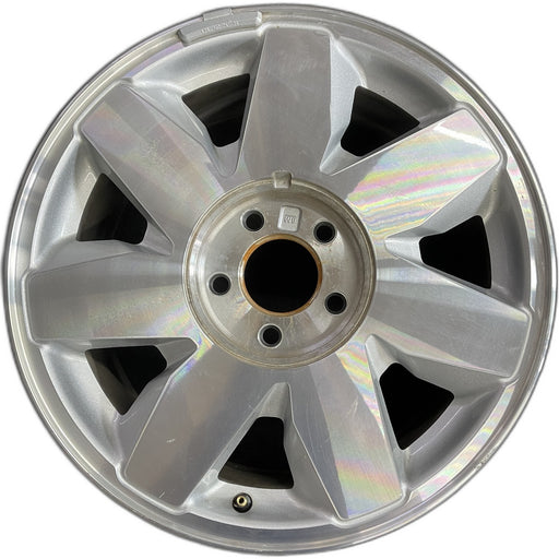 17" DEVILLE 03 5 lug, DTS, 17x7.5, 7 spoke, silver finish Original OEM Wheel Rim - Front View