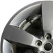 20" DEFENDER 20-24 20x8.5 5 spoke straight spoke gray Original OEM Wheel Rim - Angle View