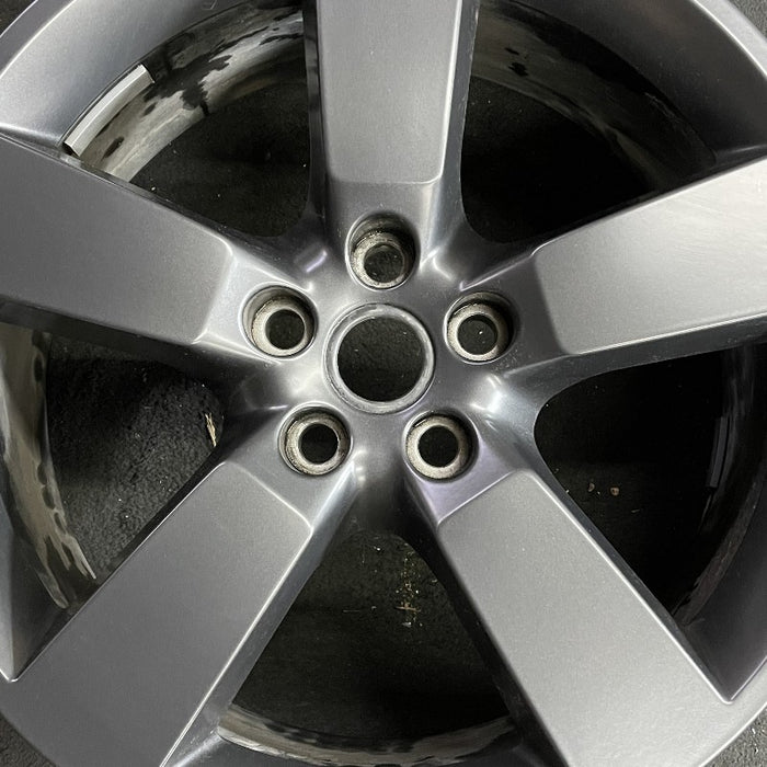 20" DEFENDER 20-24 20x8.5 5 spoke straight spoke gray Original OEM Wheel Rim - Angle View