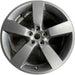 20" DEFENDER 20-24 20x8.5 5 spoke straight spoke gray Original OEM Wheel Rim - Front View