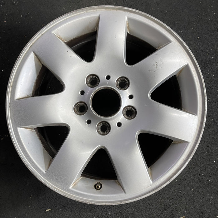 16" BMW 320i 01-05 , 16x7, alloy, 7 spoke, flat spoke Original OEM Wheel Rim - Angle View