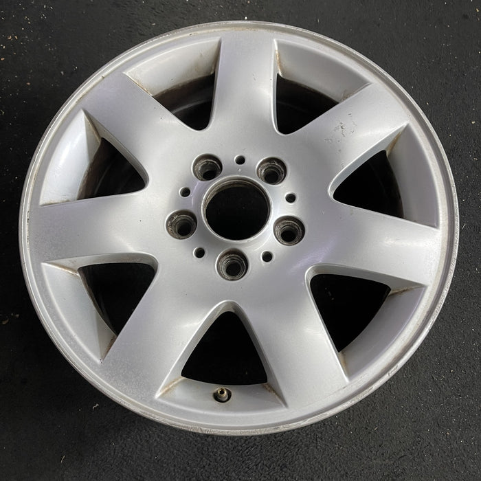 16" BMW 320i 01-05 , 16x7, alloy, 7 spoke, flat spoke Original OEM Wheel Rim - Side Profile