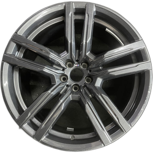 21" BMW X5M 21-24 21x10.5, 10 spoke, 5 split spoke Original OEM Wheel Rim - Front View