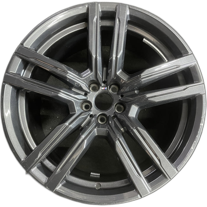 21" BMW X5M 21-24 21x10.5, 10 spoke, 5 split spoke Original OEM Wheel Rim - Front View